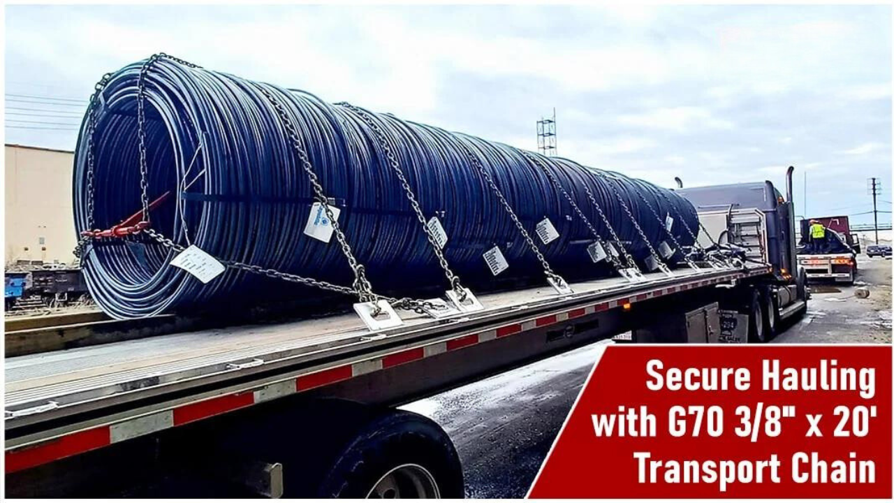 3/8" X 20' G70 Chain with grab hooks